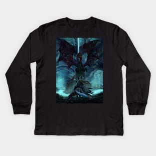 Death Lurks in the Light of the Darkness Kids Long Sleeve T-Shirt